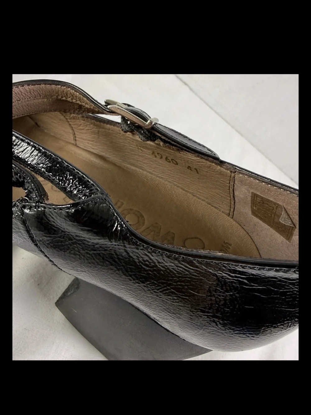 Wonders Mary Jane Platform Block Heel Shoe Pump Patent Leather Nordstrom $220